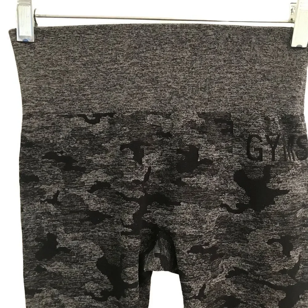 ‎Gym Shark dark camo athletic leggings S